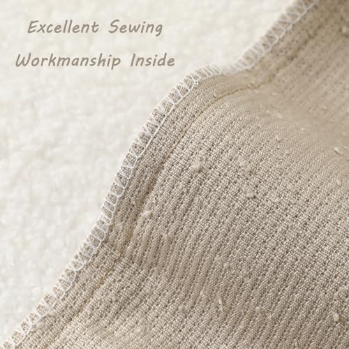 Pack of 2 Boucle Textured Throw Pillow Covers 20x20 Inch (Oatmeal / 20" x 20" (Pack of 2))