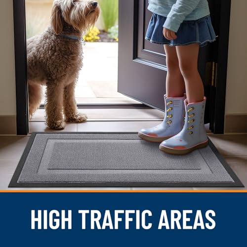 Front Door Mat Outside 47x32 (Classic Gray / 47" x 32")