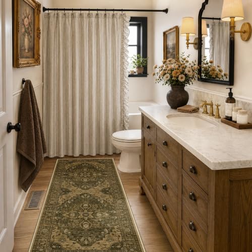 Washable Area Rug (Brown/Dark Brown / 2' x 6' (Rectangular))