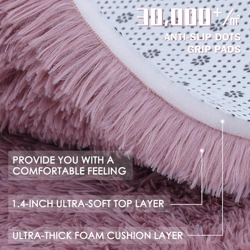 2x4 Machine Washable Runner Rugs for Hallway (2x4 Ft / Blush)