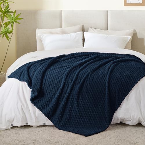 Navy King Blanket for Bed (Navy-1 / King(108"x90"))