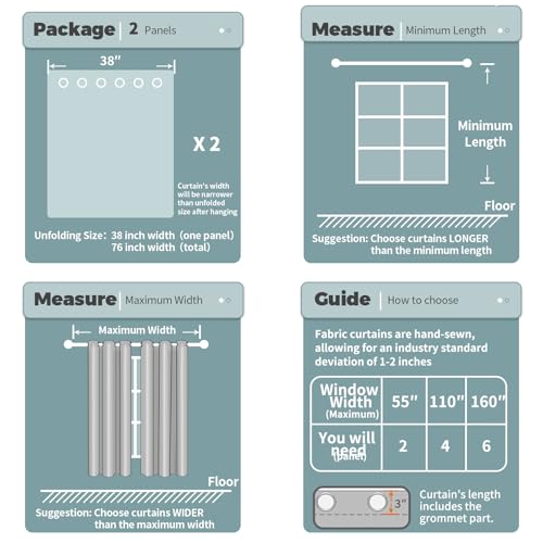 Frosty Green Room Darkening Curtains 84 Inch Long (Frosty Green / 38"W x 84"L (Pack of 2))