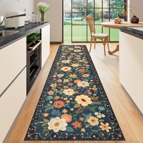 2x10 Runner Rug (Navy Blue / 2' x 10' (Rectangular))