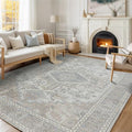 9x12 Washable Area Rugs for Living Room (9' x 12' (Rectangular) / Taupe-grey-brown-beige-light Blue)