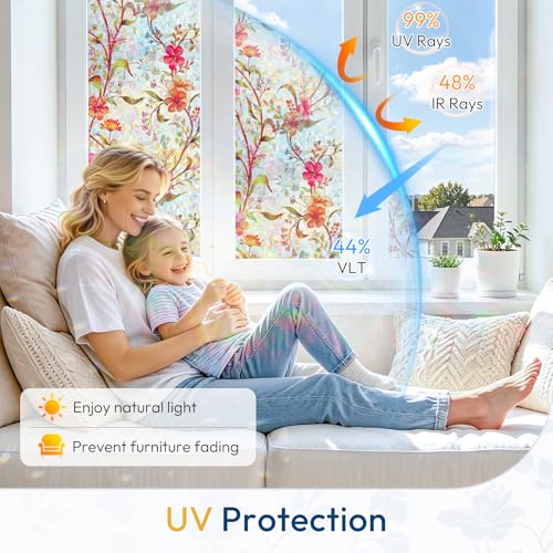 Stained Glass Window Privacy Film (35.4" x 118.1" / Cosmos)