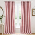 Sheer Curtains 108 inches (Z - Peach Blush / 52"W x 108"L (Pack of 2))
