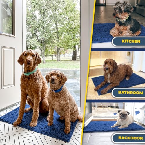 Super Water Absorbent Door Mat Indoor (Navy Blue / 24" x 60")