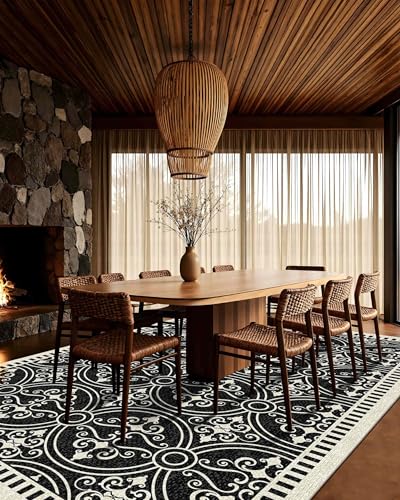 8x10 Area Rugs for Living Room Modern Washable Rug (Obsidian / 8' x 10' (Rectangular))