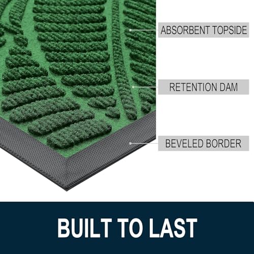 Waterproof Front Doormat (Green / 71" X 47")