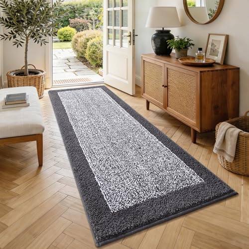 70x24 Long Bathroom Rugs Non Slip Washable (A-grey / 2' x 5'10" (Rectangular))