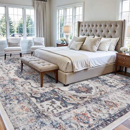 10x14 Washable Vintage Area Rug (10' x 14' (Rectangular) / Brick)