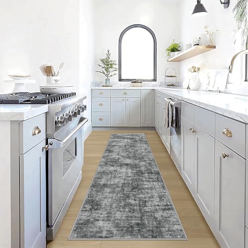 2'6''x8' Runner Rugs Washable Rug (Black / 2'6" x 8' (Runner))