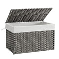 Woven Storage Basket with Lid (105 L / Gray)
