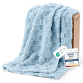 Checkered Soft Cozy Throw Blanket for Couch (Light Blue / Throw (50" X 60"))