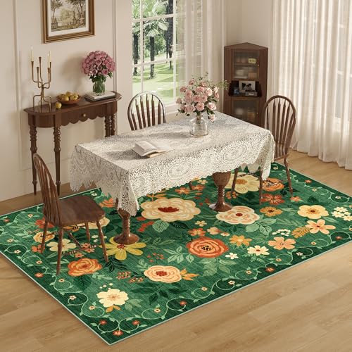 6x9 Area Rugs (Dark Green / 6' x 9' (Rectangular))
