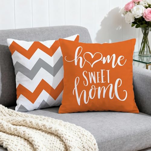 Throw Pillow Covers 16x16 (Orange / 16" x 16" (Pack of 4))