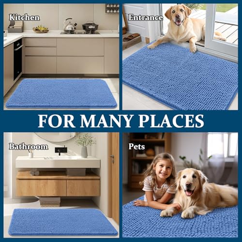 Dog Door Mat for Muddy Paws 34x21 (Cornflower Blue / 34" X 21")