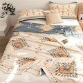 Fall Cotton Muslin Boho Throw Blanket 60"x80" for Couch Bed (K-roman Holiday / 60"x80")
