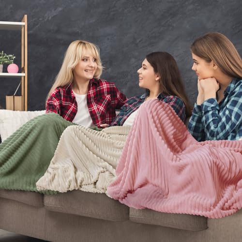 12 Pcs Flannel Blankets Bulk (Multicolor)