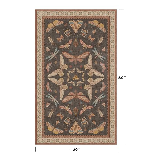 Boho Brown 3x5 Entryway Rugs Indoor (3' x 5' (Rectangular) / Tribal Brown)