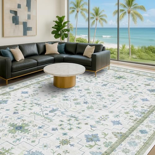 Oriental 10x14 Rug Living Room (10' x 14' (Rectangular) / Cream Green)