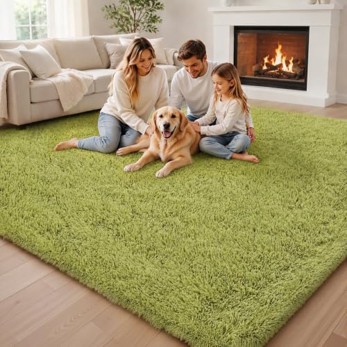 8x10 Area Rugs for Living Room (Grass Green / 8' x 10' (Rectangular))