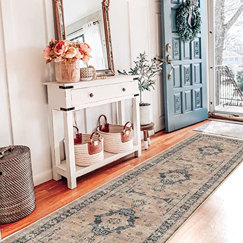 Hallway Washable Runner Rug (2' x 7' (Rectangular) / Orange)
