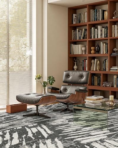 Washable 5x7 Area Rugs for Living Room Modern Rug (Charcoal / 5' x 7' (Rectangular))
