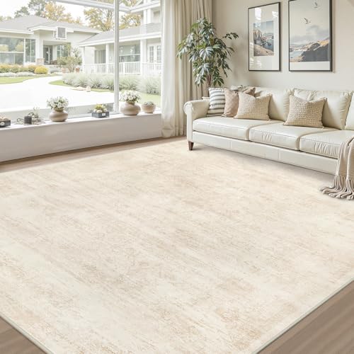 8x10 Area Rugs Living Room (Retro Beige / 8' x 10' (Rectangular))