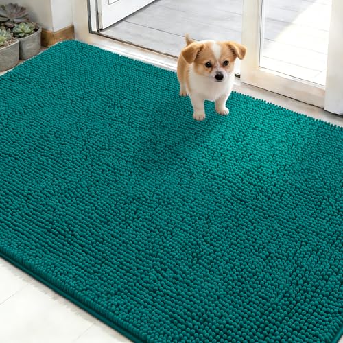Dog Door Mat for Muddy Paws 48x30 (Lake Blue / 48" X 30")