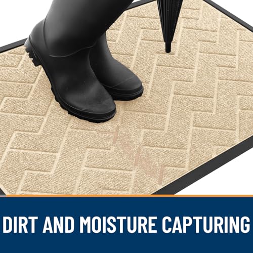Front Door Mat Outside 47x17 (Beige / 47" x 17")