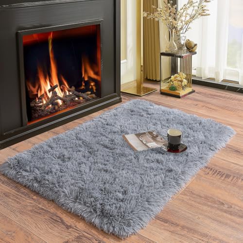 Soft Runner Rugs for Bedroom Hallways (2' x 3' (1 pc) / Grey)