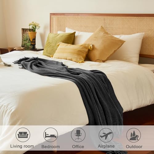 Throw Blanket for Couch (G-dark Grey / 60*80'')
