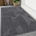 Front Door Mat Outside Entrance (Light Grey / 47" X 32")