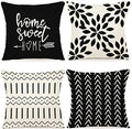 Pillow Covers 20x20 Set of 4 (Black / 20" x 20" (Pack of 4))