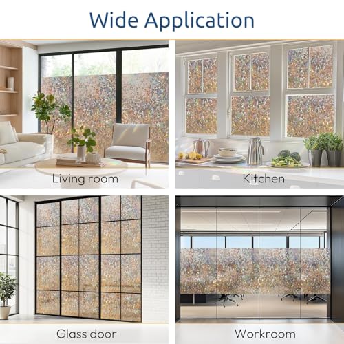 Rainbow Window Privacy Film (17.5" x 157.4" / Brown)