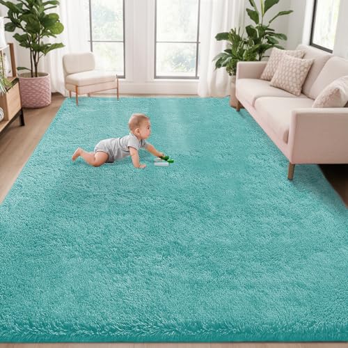 5x8 Area Rug for Living Room (Teal Blue / 5' x 8' (Rectangular))