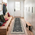 Black 2x7 Long Runner Rugs for Entryway (2' x 7' (Runner) / Ashen / Multi)