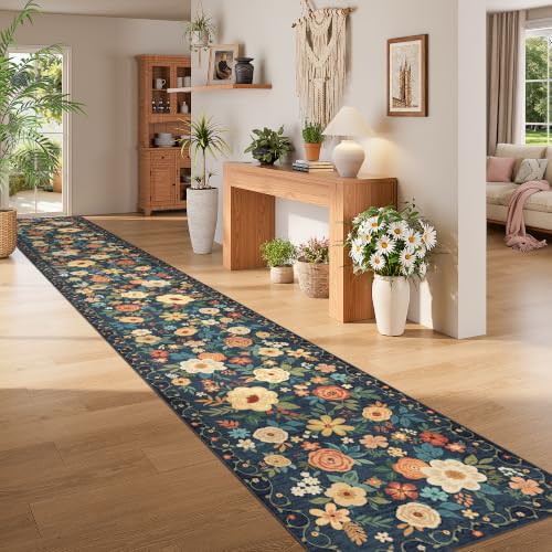 3x20 Runner Rug for Hallway (Navy Blue / 3' x 20' (Rectangular))