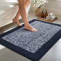 48x32 Bathroom Rugs Non Slip Washable (Dark Blue / 2'8" x 4' (Rectangular))
