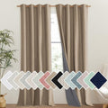 Burlap Vintage Open Linen Weave Flax Thermal Curtains (52"W x 120"L (Pack of 2) / Burlap)