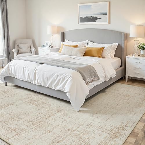 5x7 Washable Area Rug for Living Room Bedroom (Beige/White / 5' x 7' (Rectangular))