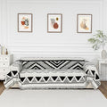 Sectional Couch Cover Black Boho Geometric Sofa Covers for Sectional Sofa L Shape Chenille Couch Protector for Dogs Pets Couch Throw Cover Washable Durable for Home Decor (71" x 118" / 2# Bohemia Black)