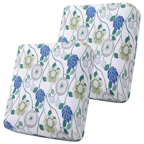 Printed Couch Cushion Covers (Light Green / Seat 2 Pack)