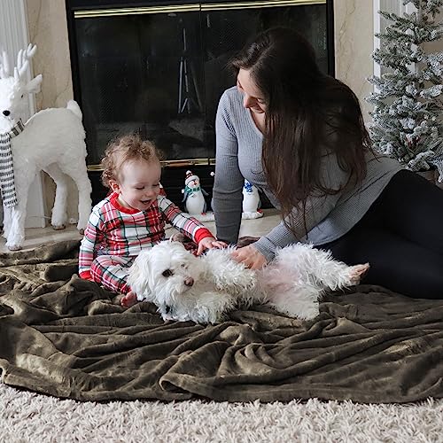GentleSoft Fleece Blankets Queen Size Brown (Brown / Queen (90" X 90"))