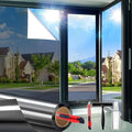 One Way Window Privacy Film Sun Heat Blocking (Pure Silver / 29.5 Inch * 78.74 Inch)