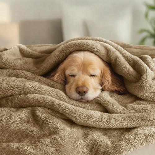 Fuzzy Plush Fleece Bed Blanket King Size (Brown / 104x90 IN)