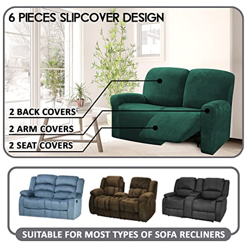 Reclining Love Seat Slipcover (Retro Green)
