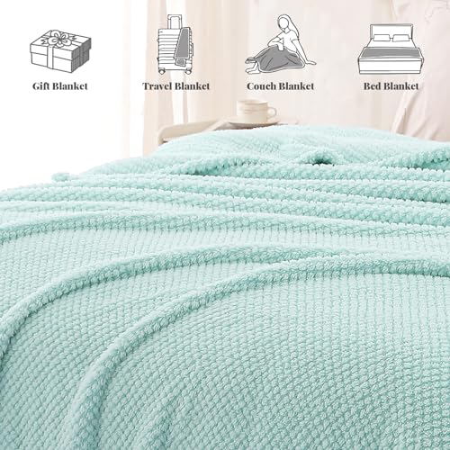 Extra Large Soft Fleece Throw Blanket for Couch (Light Blue / Throw(50x70 In))