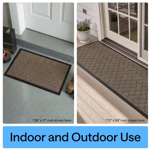 WeatherMAX Door Mat (Latte Quatrefoil / 58" x 34")